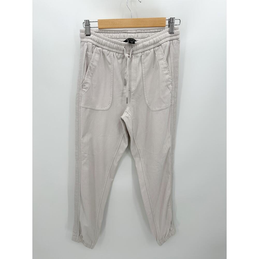 Athleta Cream Farallon Jogger Pants Elastic Waist Front Pockets Womens Size 2